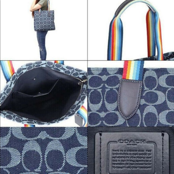 COACH TOTE IN SIGNATURE JACQUARD F31391 PRIDE FLAG - Picture 5 of 7